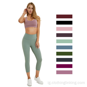 Nnukwu mgbakwunye ukwu ¾ Length Pocket Leggings